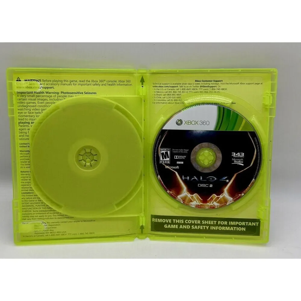 Halo 4 - Xbox 360 - 2 Disc Set - Includes‎ Gaming And Case